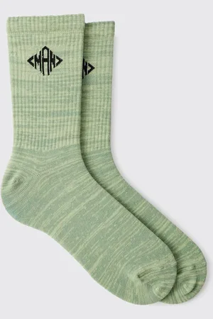 Boohoo Man Branded Marl Sports Socks - - One Size