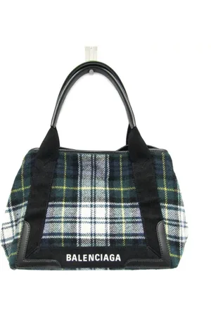 Balenciaga Preloved Plaid Tote Bag Everyday Style Women - Multicolour Handbags - One Size