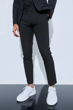 Boohoo Skinny Fit Cropped Suit Trousers - - 32