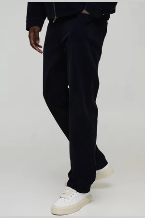 Boohoo Straight Leg Velvet Denim Jeans - - 36R