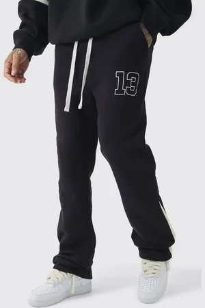 Boohoo Tall Slim Flared Varsity Gusset Joggers - - M
