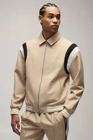 Boohoo Tailored Collared Varsity Bomber Jacket - - M