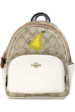 Coach Mini Bella Backpack Pear Embroidery Women - Signature Canvaswhite - - One Size