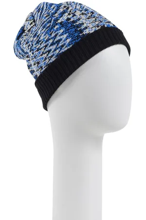Missoni Zigzag Knit Beanie BlueGray Women - Multicolor Hats - One Size