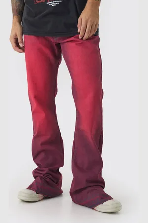 Boohoo Slim Rigid Flared Stacked Tinted Jeans - 28R