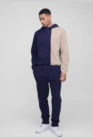 Boohoo Regular Fit Man Colour Block Hooded Tracksuit - - L