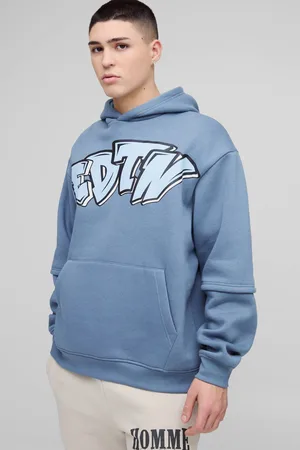 Boohoo Oversized Edition Graffiti Print Hoodie - - M