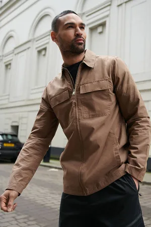 Threadbare Cotton Poplin Lightweight Collared Jacket - - M