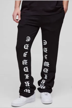 Boohoo Slim Stacked Printed Flared Jogger - - M