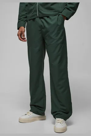 Boohoo Relaxed Fit Panel Detail Elasticated Waist Nylon Trouser - - M