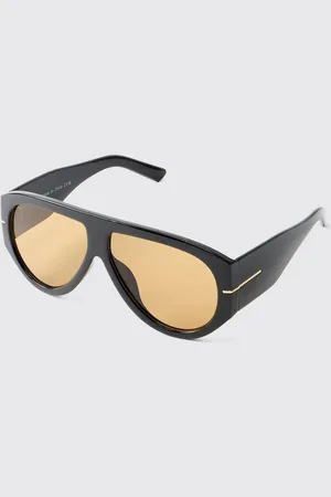 Boohoo Retro Gold Detail Sunglasses in - One Size