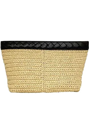 Bottega Veneta Preloved Raffia Clutch Intrecciato Style Women - Clutch Bags - One Size