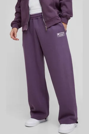 Boohoo Wide Leg Tie Cuff Double Waistband Joggers - - L