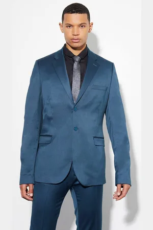 Boohoo Tall Skinny Satin Suit Jacket - - 40
