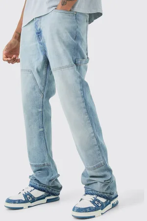 Boohoo Tall Slim Rigid Flare Carpenter Jeans - - 40