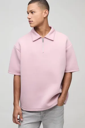 Boohoo Oversized Short Sleeve Bonded Scuba Polo - - M