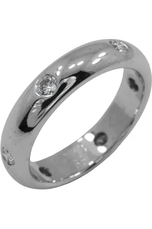 Cartier Preloved Platinum Love Band Diamond Accents Women - Gold Rings - - One Size