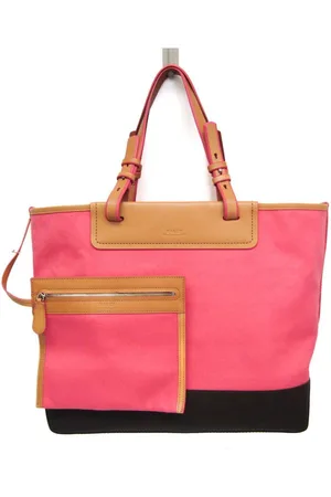 Bally Preloved Canvas Tote Bag with Leather Trim Women - - One Size