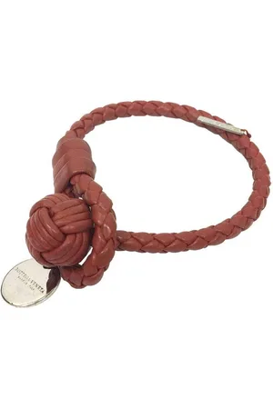 Bottega Veneta Preloved Intrecciato Knot Leather Bracelet Women - - One Size