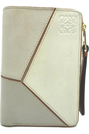 Loewe Preloved Puzzle Zip Wallet Geometric Leather Women - - One Size