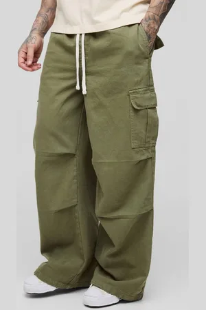 Boohoo Tall Slim Flare Zip Gusset Overdye Acid Wash Cargo Trouser In Black - - 34