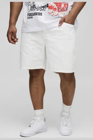 Boohoo Plus Slim Rigid Denim Shorts - - 42