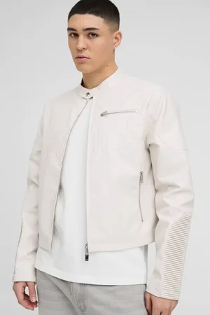 Boohoo Boxy Homme PU Biker Jacket - - L