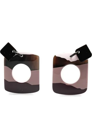 Hermès Preloved Geometric Resin Drop Earrings Women - - One Size