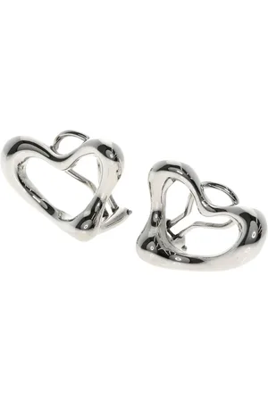 Tiffany & Co. Preloved Paloma Picasso Open Heart Earrings Women - Silver - - One Size