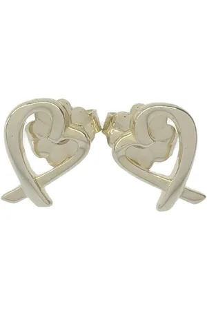 Tiffany & Co. Preloved Return to Tiffany Heart Stud Earrings Women - Silver - - One Size