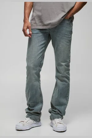 Boohoo Slim Flared Stacked Washed Jeans - - 28R