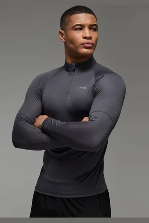 Boohoo Man Active Running Muscle Fit 1/4 Zip - - M