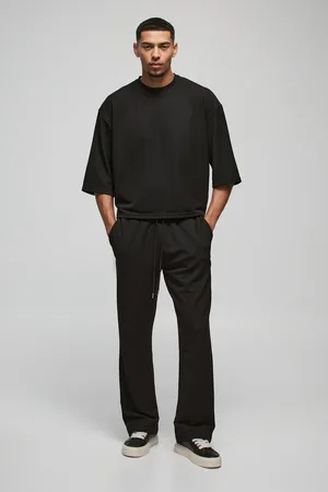Boohoo Oversized Jersey Twill Boxy Half Sleeve T-shirt and Jogger set - - M