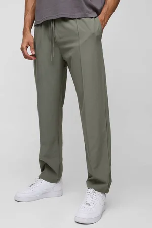 Boohoo Technical Stretch Straight Leg Pintuck Trouser - - M