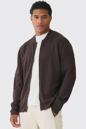 Boohoo Regular Fit Knitted Bomber Jacket - - S