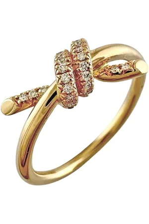 Tiffany & Co. Preloved Knot ring Diamond 18k Gold Women - - One Size
