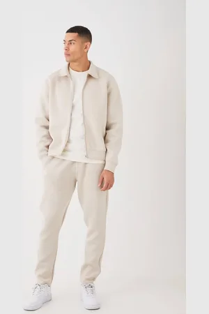 Boohoo Oversized Boxy Bonded Scuba Harrington Set - - S