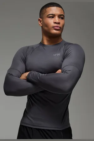 Boohoo Man Active Running Long Sleeve Muscle Fit Mesh T-shirt - - XXL