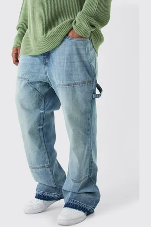 Boohoo Plus Slim Rigid Flare Carpenter Jeans - - 44