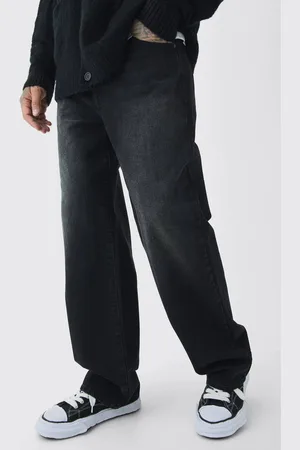 Boohoo Tall Baggy Rigid Double Waistband Denim Jeans - - 32