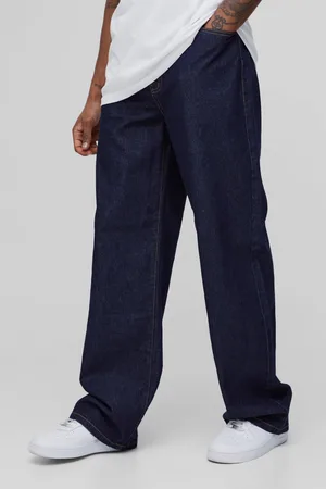 Boohoo Tall Indigo Denim Relaxed Fit Jeans - - 34