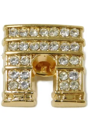 Céline Preloved Arc de Triomphe Crystal Brooch Women - Gold Brooches - - One Size
