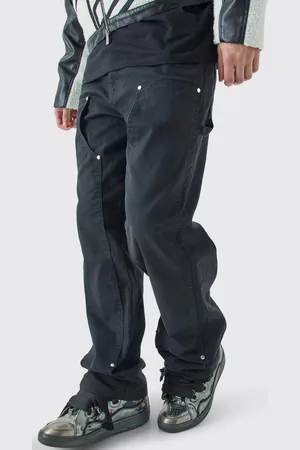 Boohoo Tall Fixed Waist Relaxed Twill Carpenter Trouser - - 36