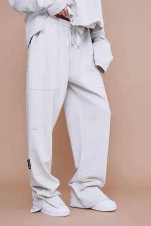Boohoo Relaxed Fit Split Hem Heavyweight Jogger - - M/Short