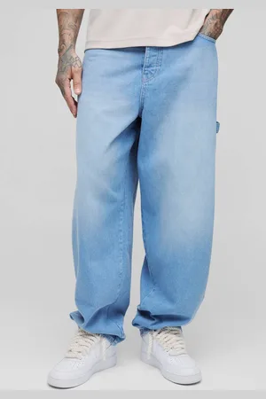 Boohoo Tall Adjustable Waist Balloon Fit Carpenter Jeans - - 38