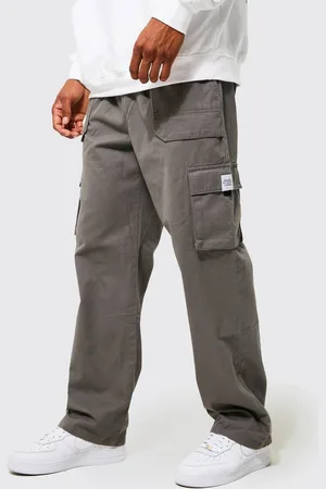 Boohoo Elasticated Waist Relaxed Fit Buckle Cargo Trouser - - S