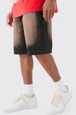 Boohoo Fixed Waist Relaxed Washed Carpenter Jort - - 30