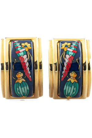Hermès Preloved Mini H Enamel Clipon Earrings Women - - One Size