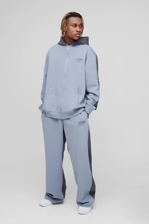 Boohoo Tall Oversized Homme Colour Block Zip Hooded Tracksuit - - L