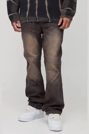 Boohoo Slim Flared Tint Panelled Jeans - 28R